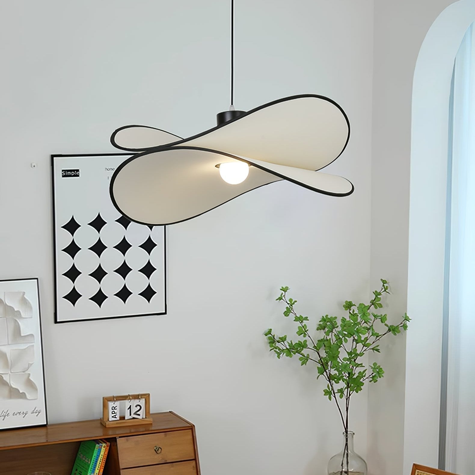Cilene Fabric Artistic Pendant Lamp-Neutral Decor