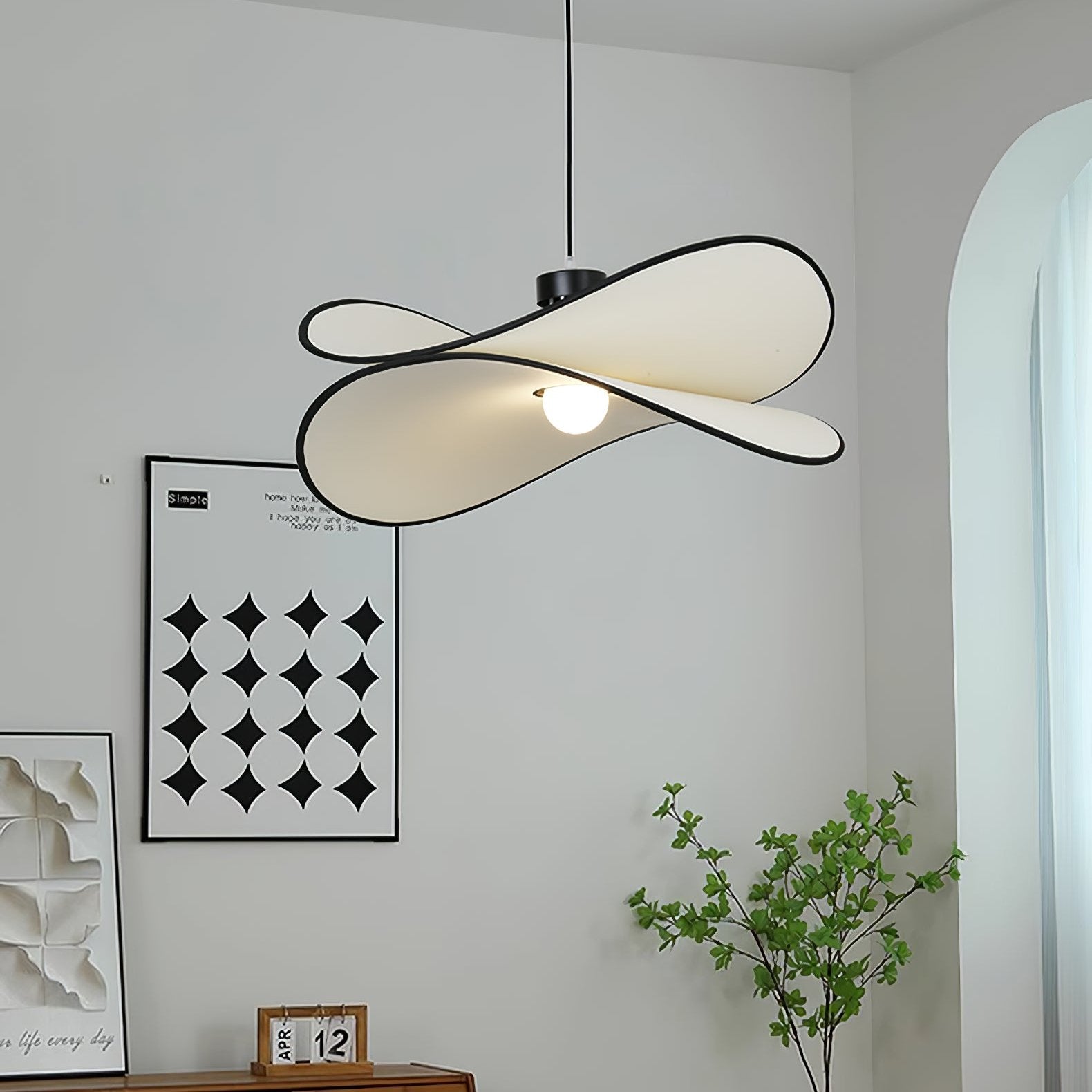 Cilene Fabric Artistic Pendant Lamp-Neutral Decor