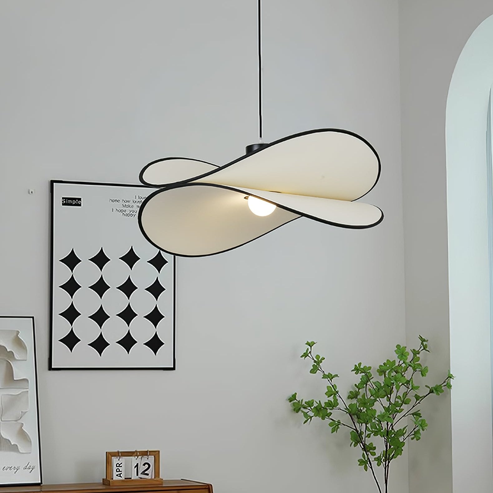 Cilene Fabric Artistic Pendant Lamp-Neutral Decor