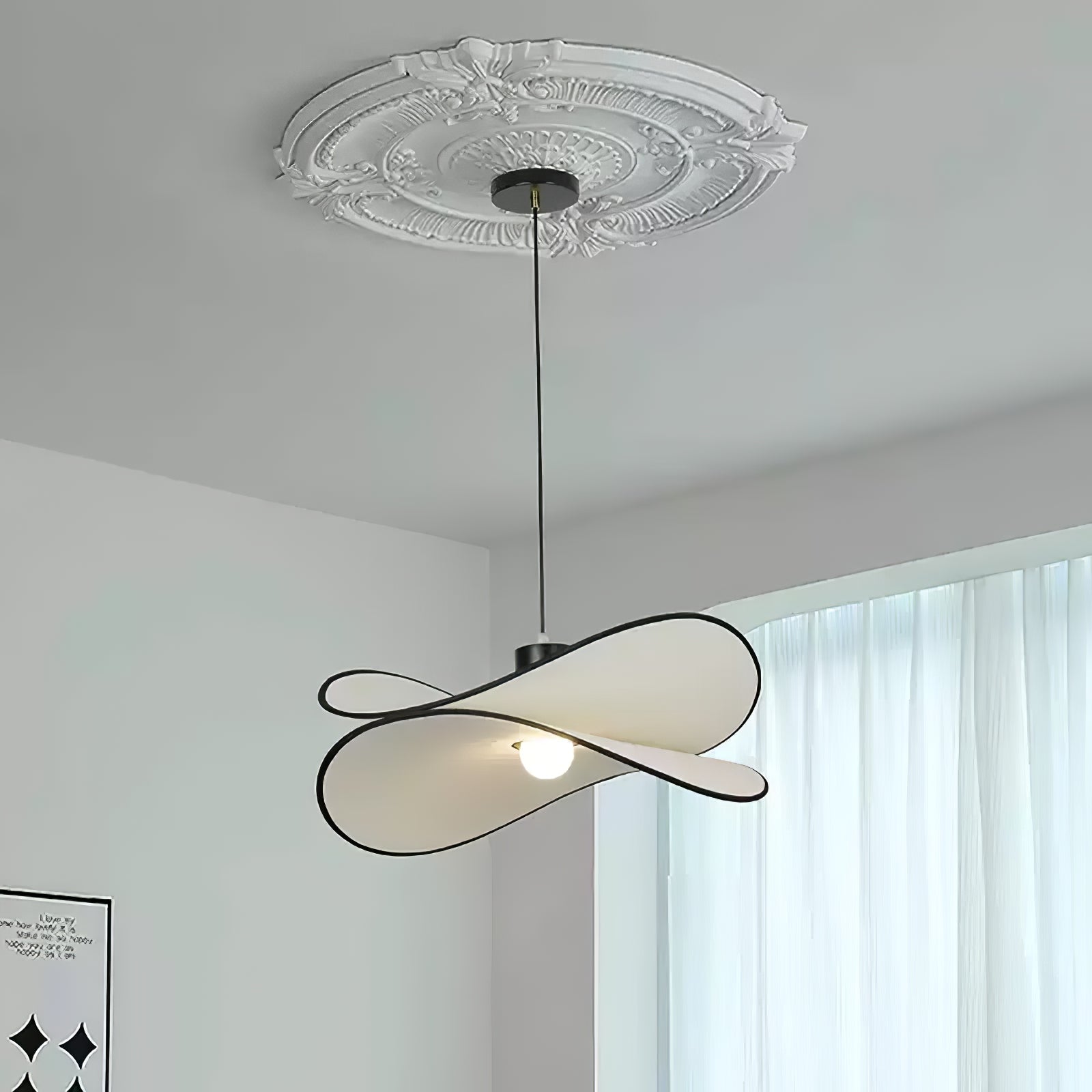 Cilene Fabric Artistic Pendant Lamp-Neutral Decor