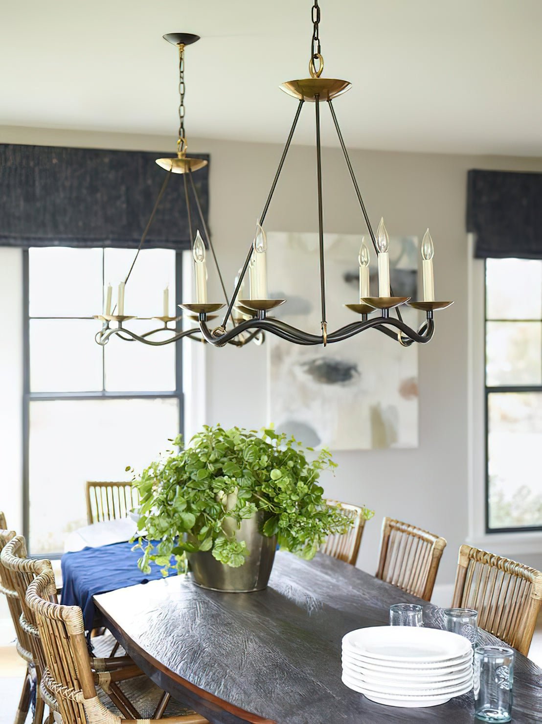 Evenor Elegance Vintage Brass Chandelier-Neutral Decor