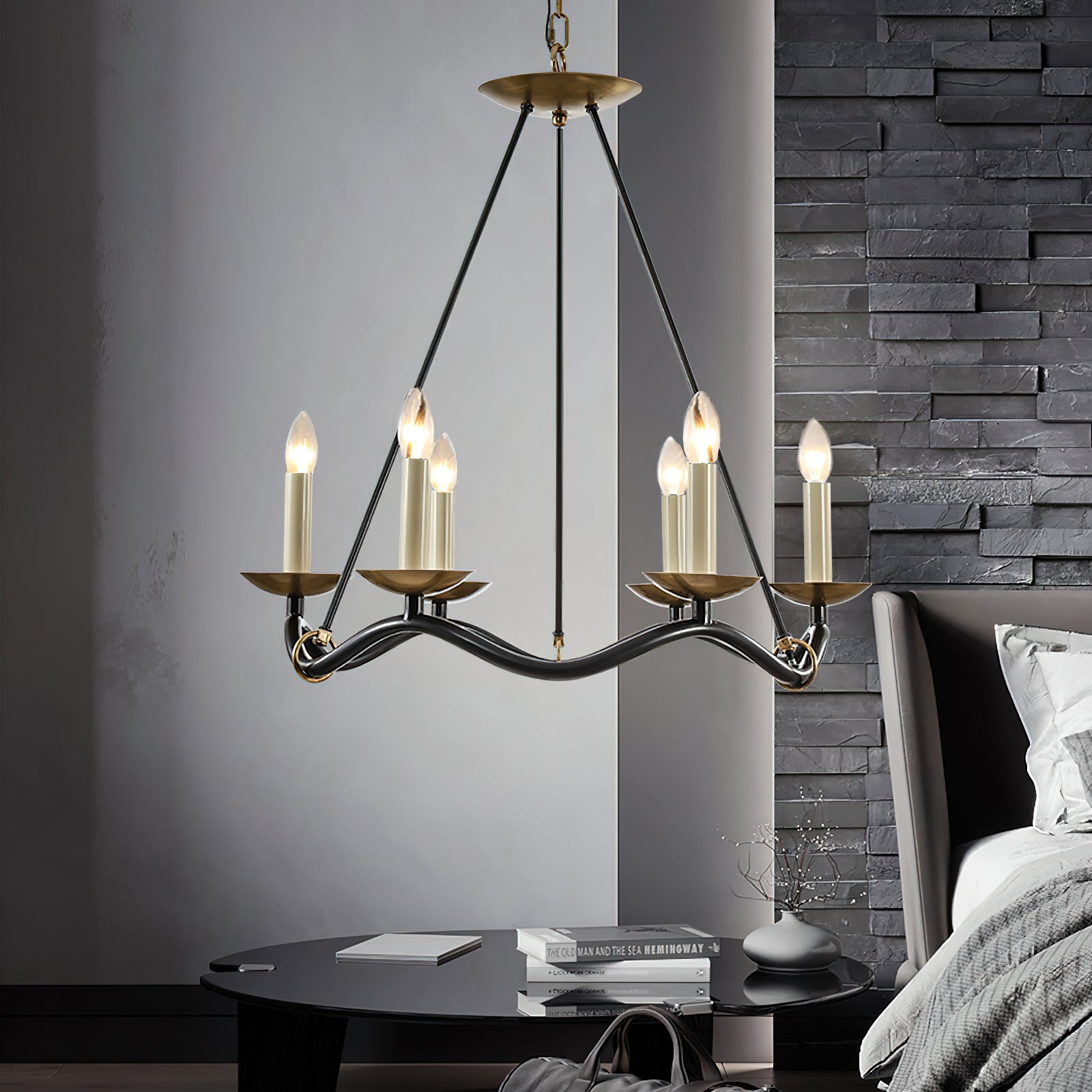 Evenor Elegance Vintage Brass Chandelier-Neutral Decor
