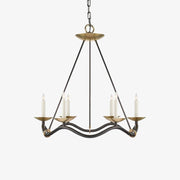 Evenor Elegance Vintage Brass Chandelier-Neutral Decor