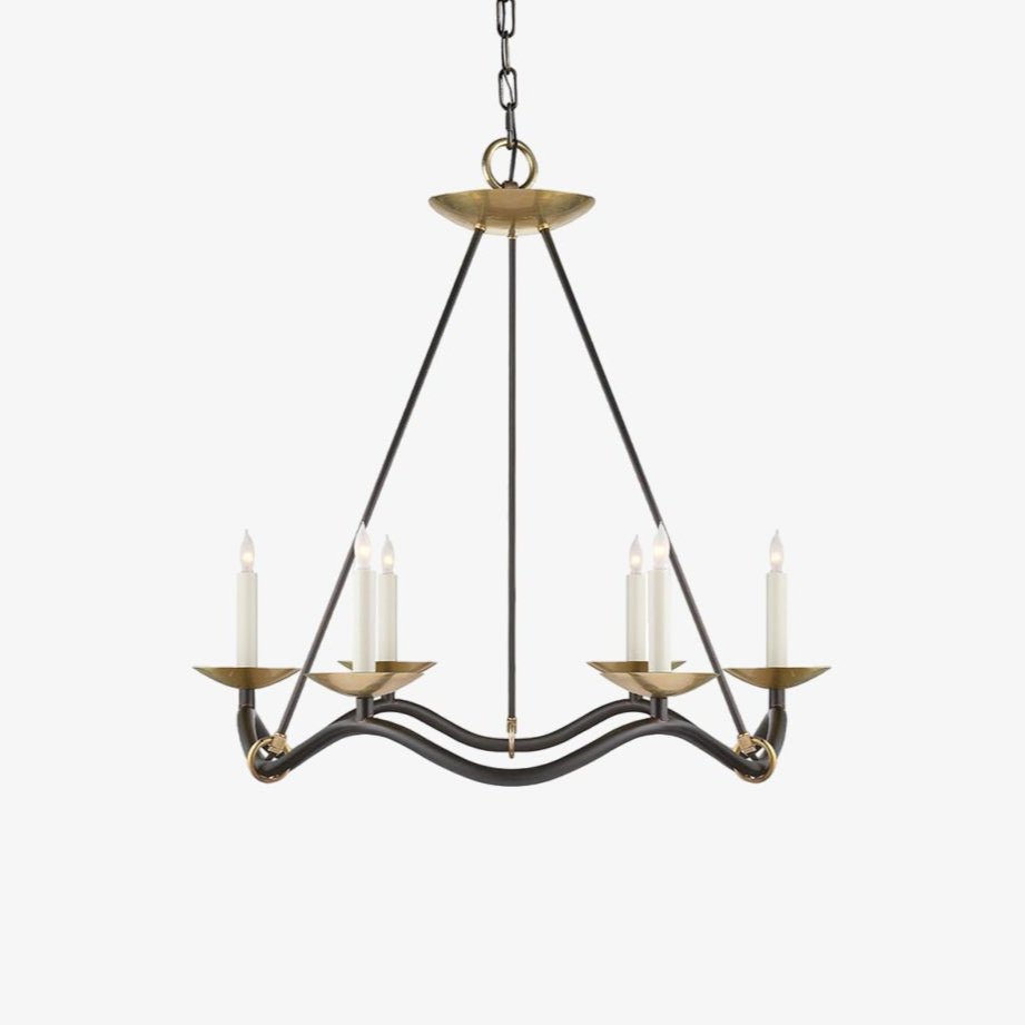 Evenor Elegance Vintage Brass Chandelier-Neutral Decor
