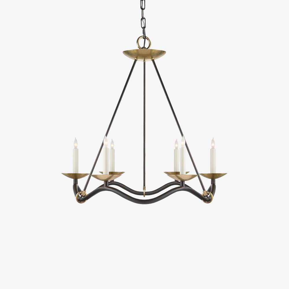 Evenor Elegance Vintage Brass Chandelier-Neutral Decor