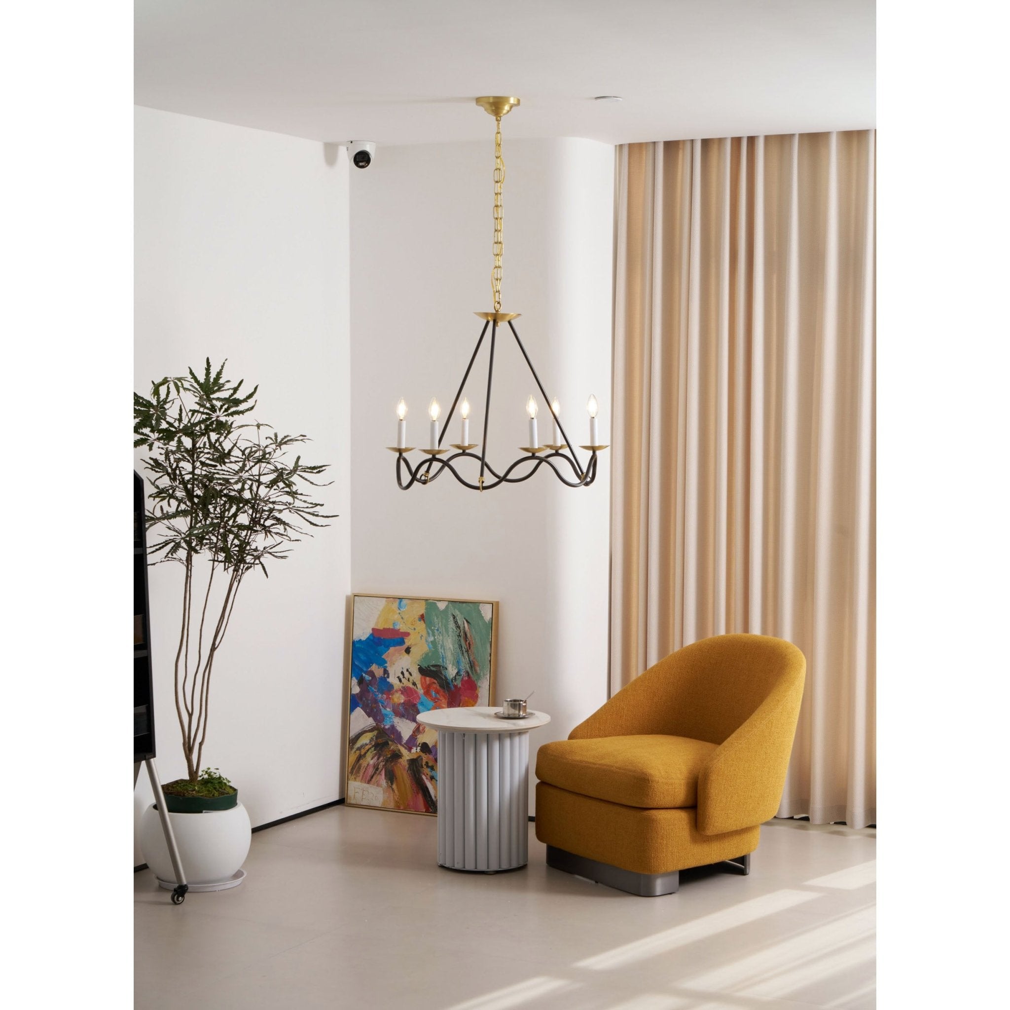 Evenor Elegance Vintage Brass Chandelier-Neutral Decor