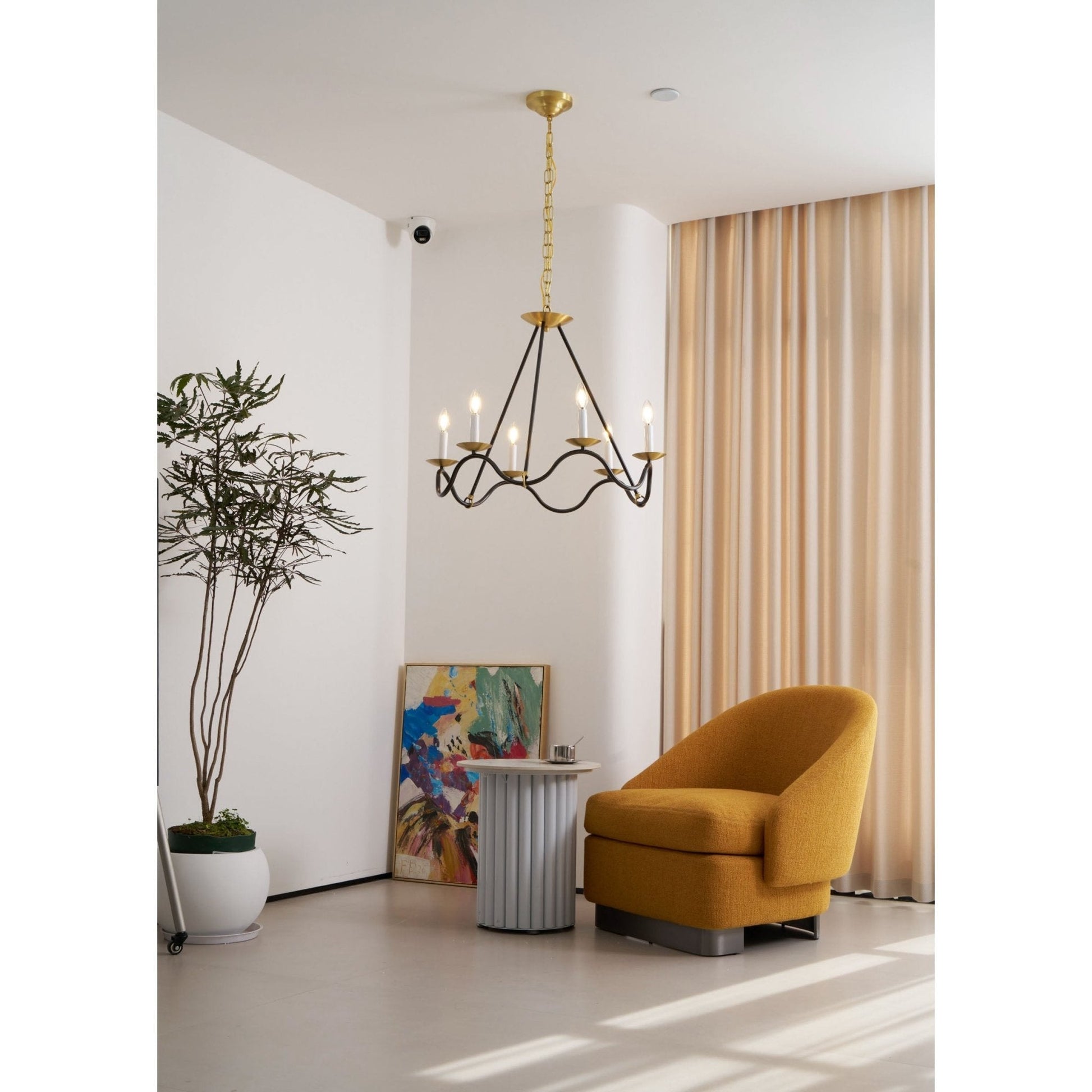 Evenor Elegance Vintage Brass Chandelier-Neutral Decor