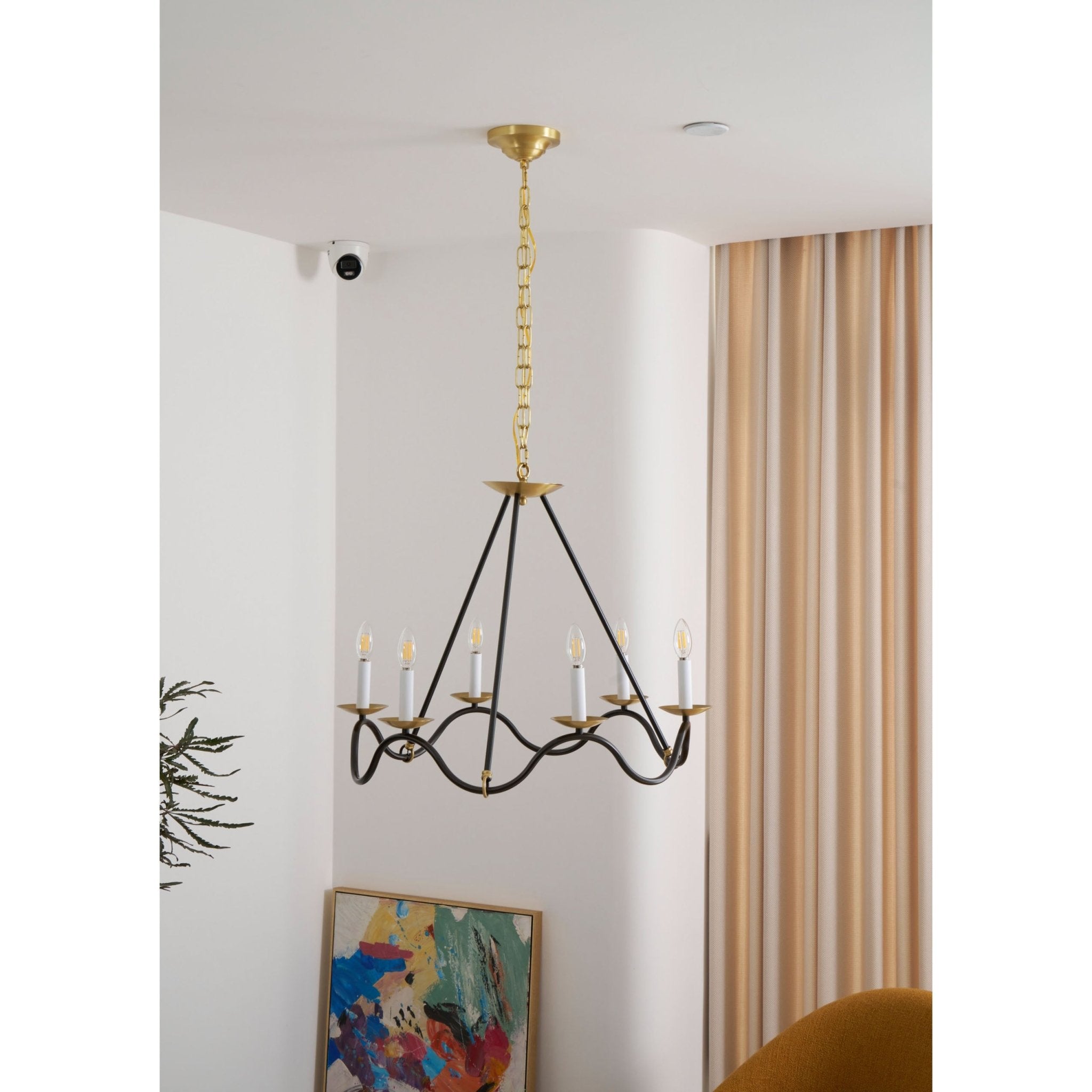 Evenor Elegance Vintage Brass Chandelier-Neutral Decor