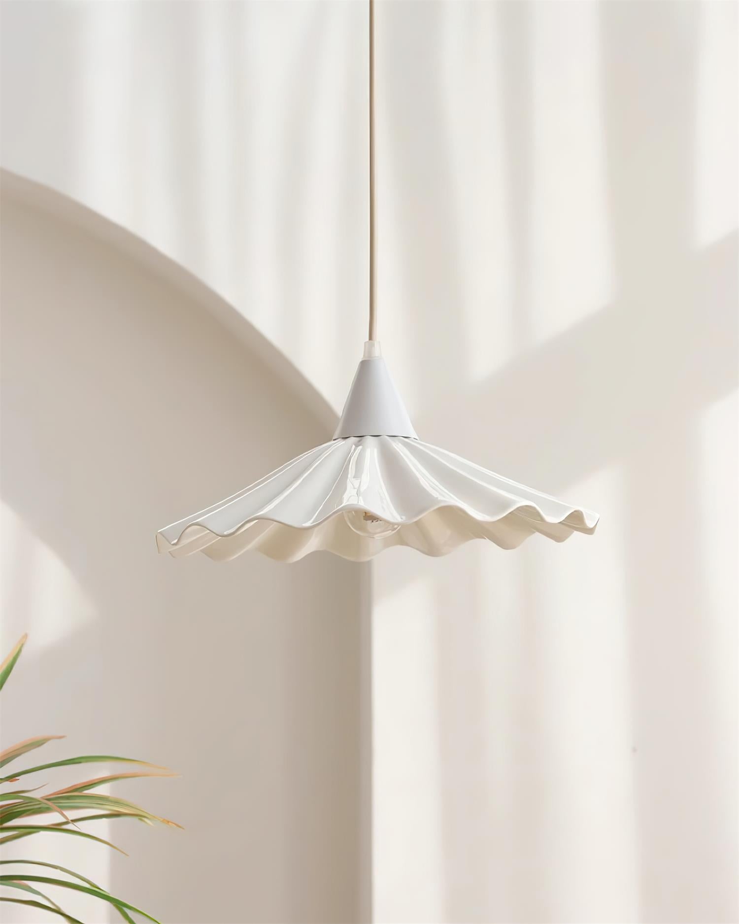 Zavo White Ceramic Pendant Light-Neutral Decor