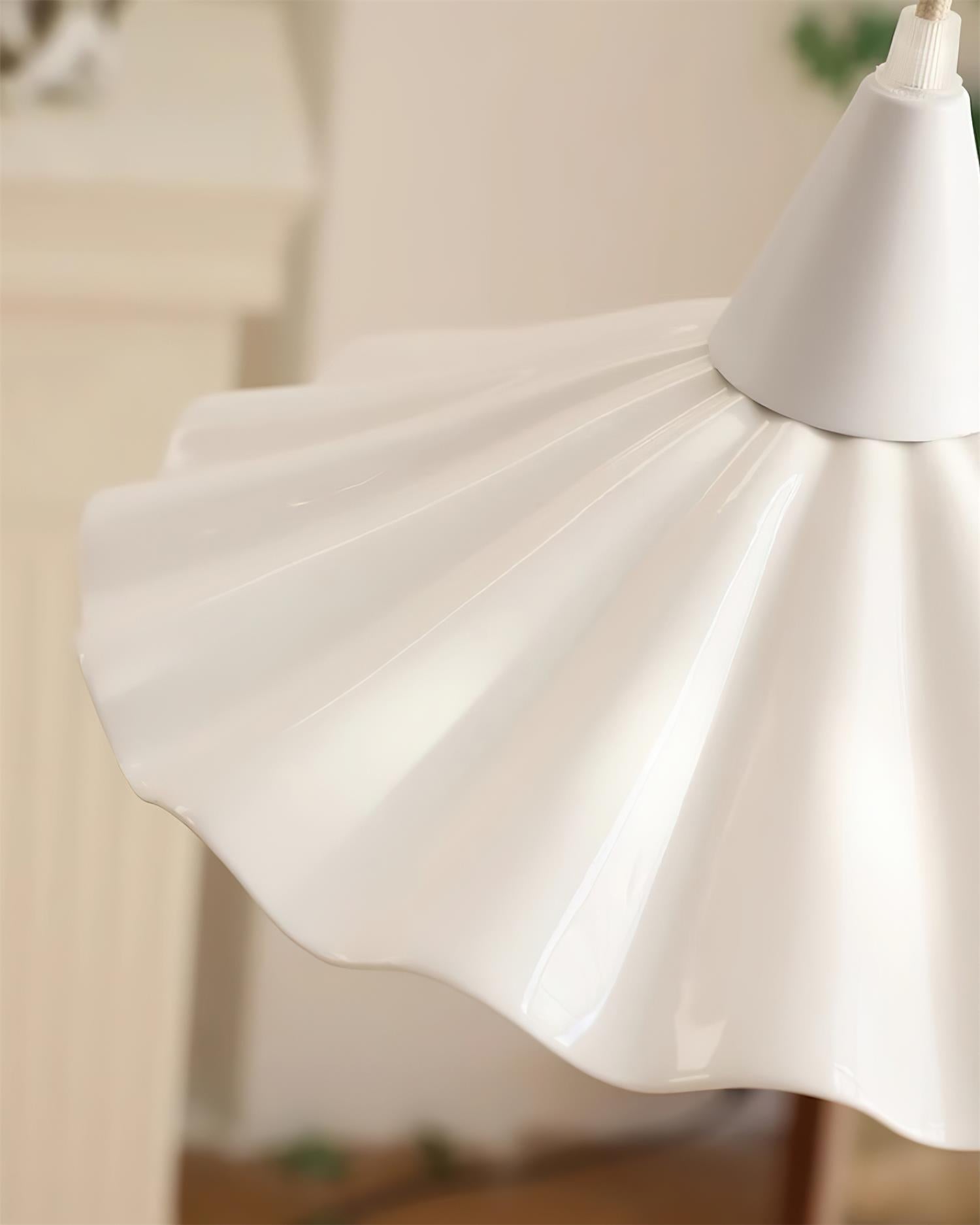 Zavo White Ceramic Pendant Light-Neutral Decor