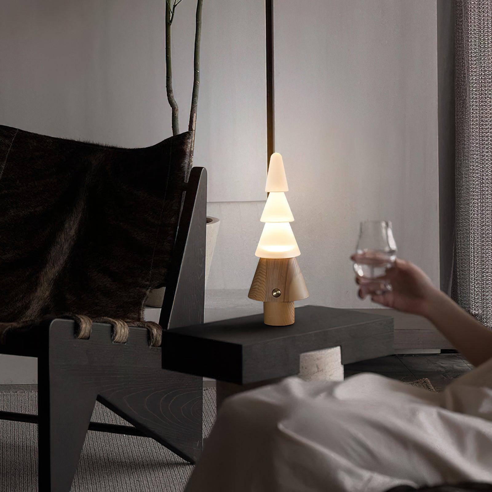 Olivia Modern Wood Table Lamp-Neutral Decor