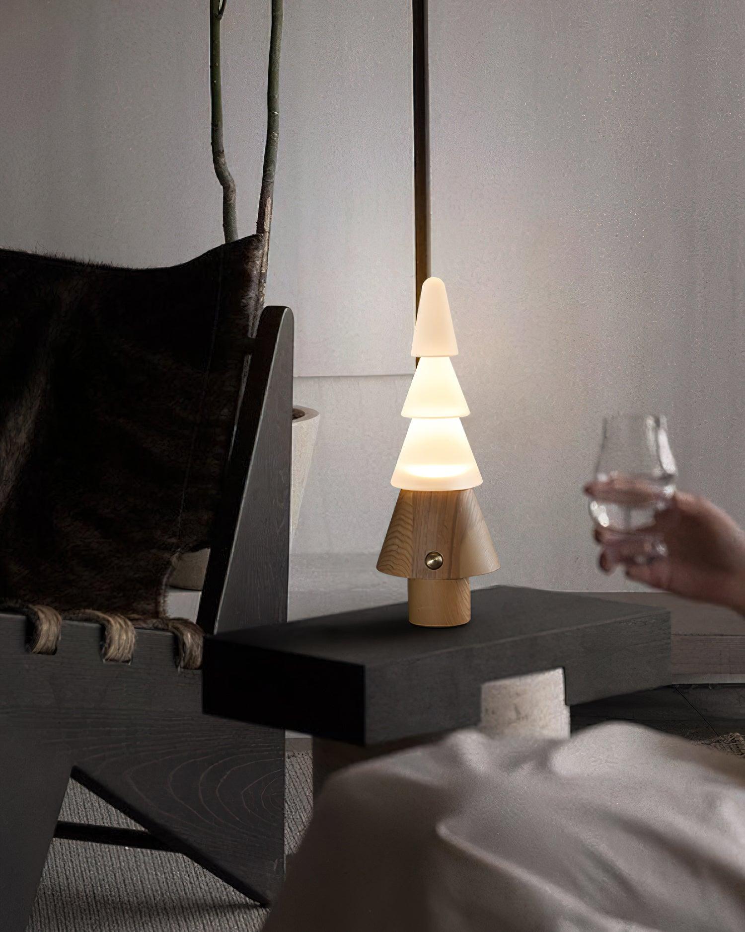 Olivia Modern Wood Table Lamp-Neutral Decor