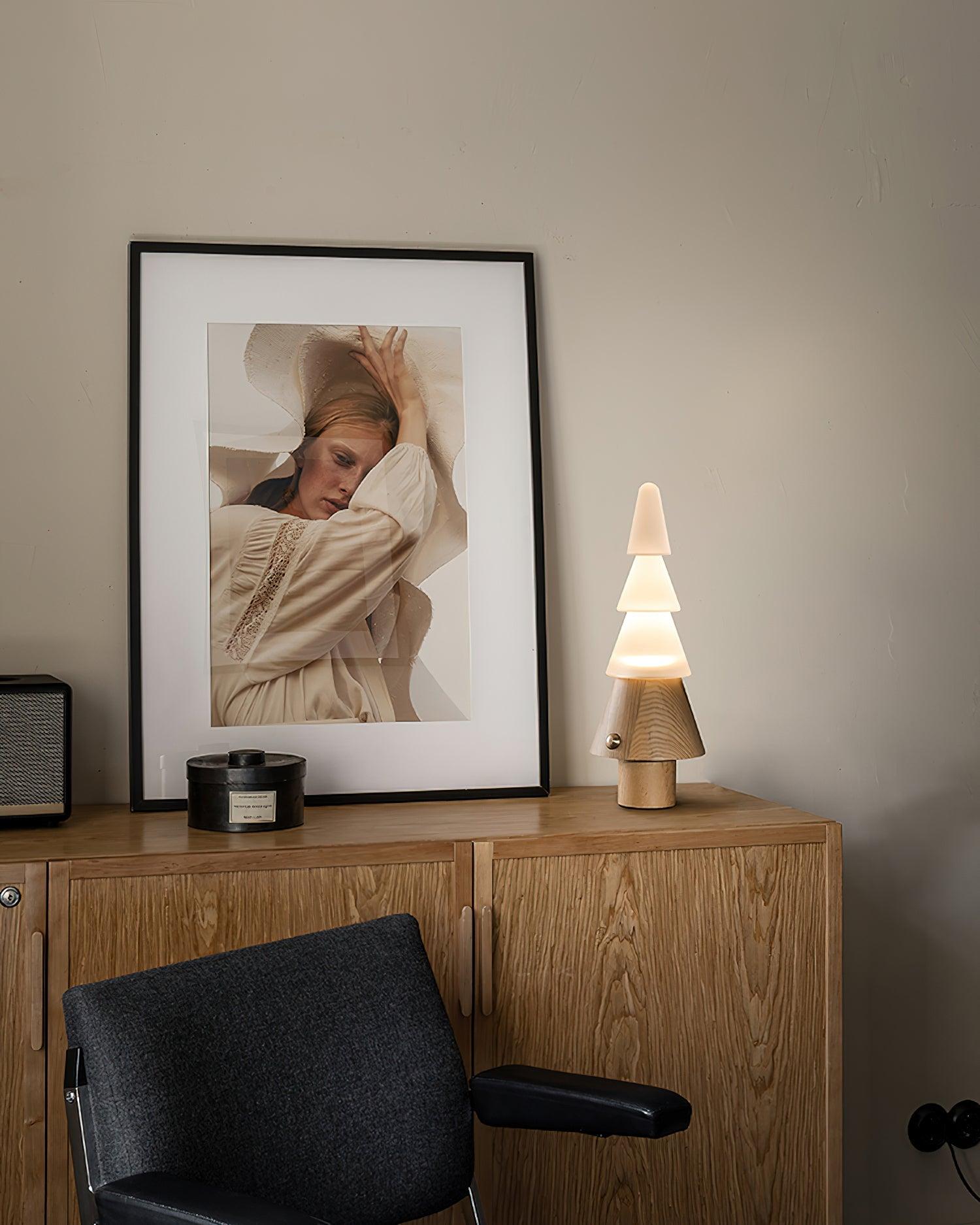 Olivia Modern Wood Table Lamp-Neutral Decor