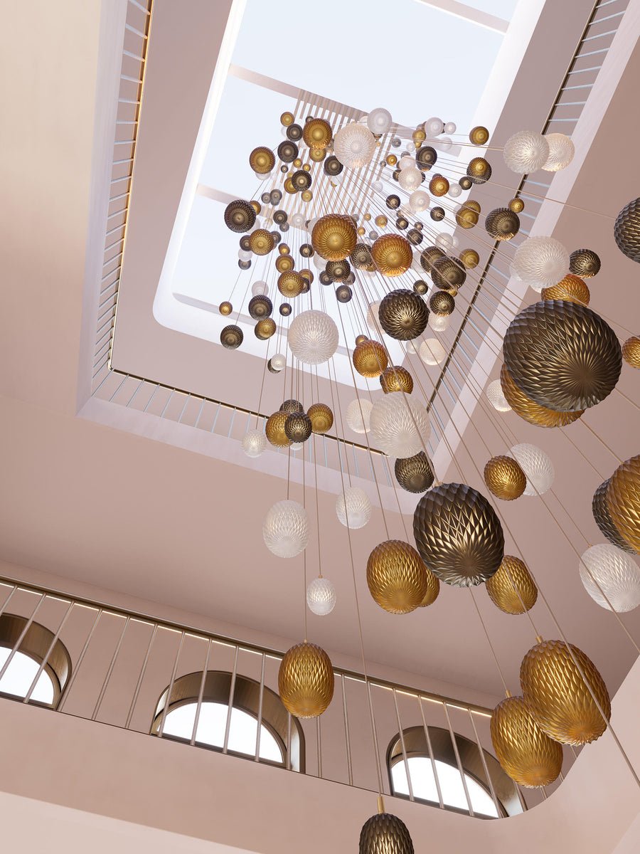 Chromatic Gem Drop Chandelier-Neutral Decor