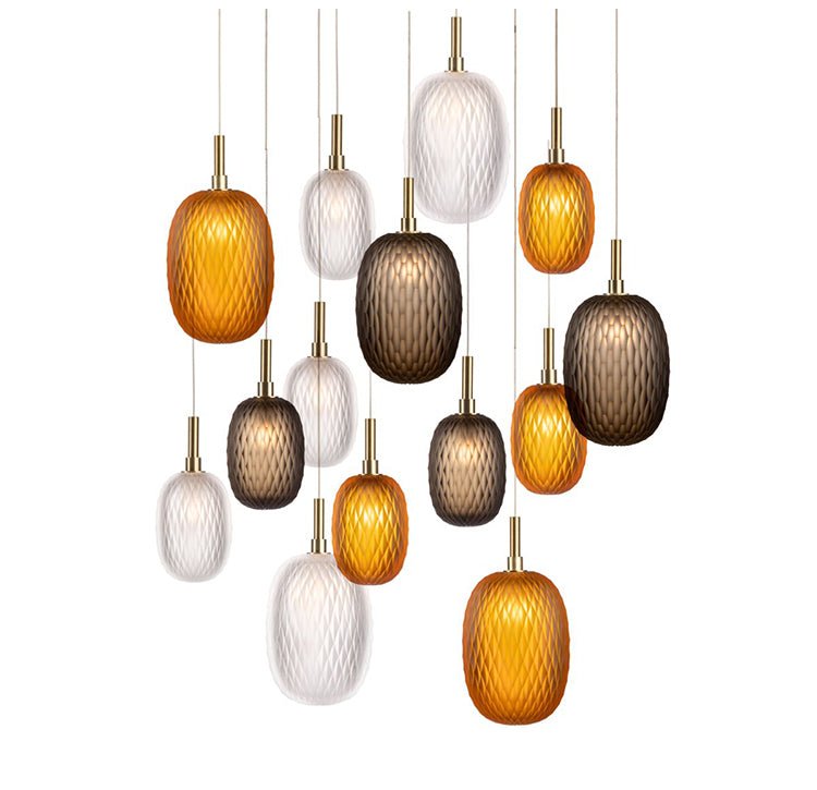 Chromatic Gem Drop Chandelier-Neutral Decor