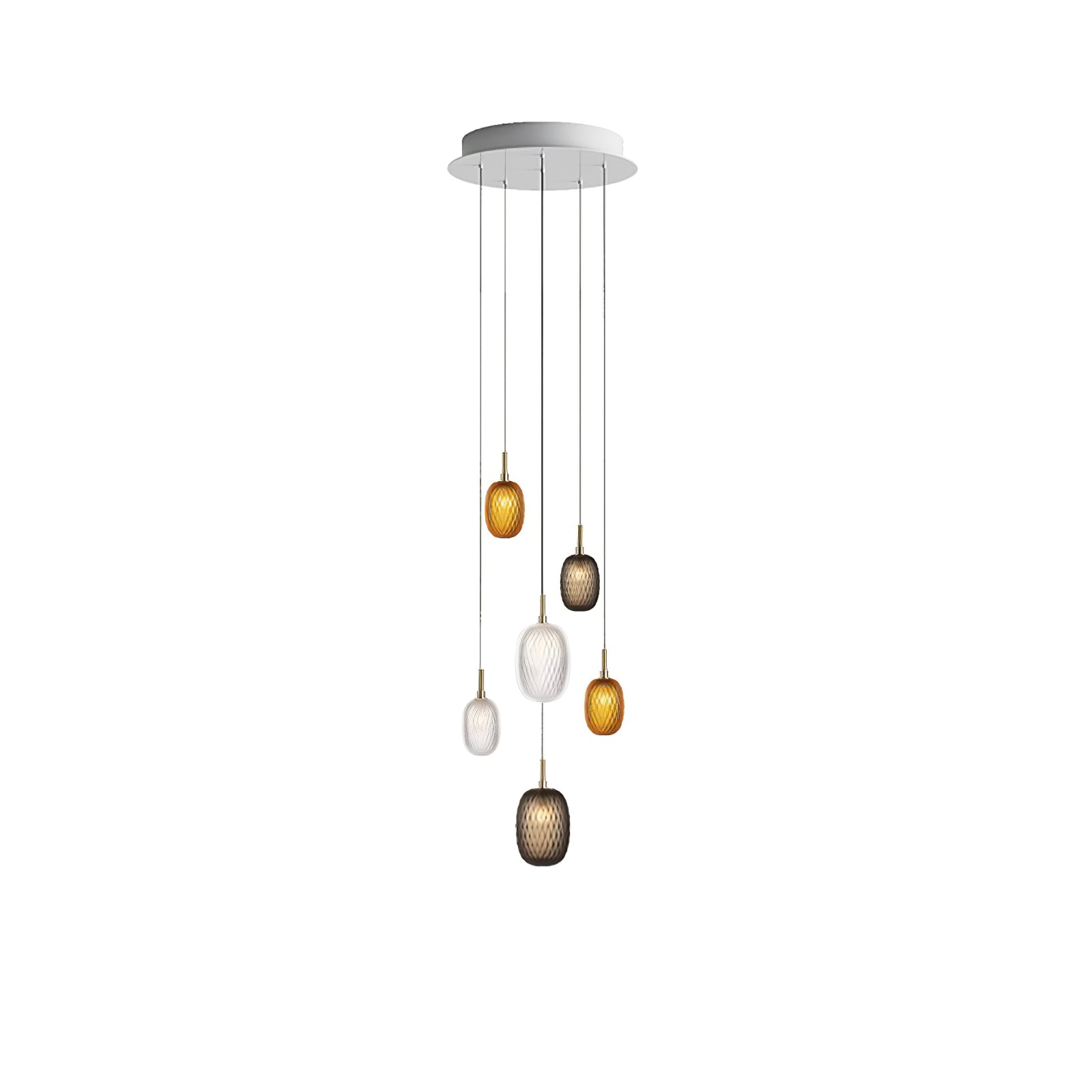 Chromatic Gem Drop Chandelier-Neutral Decor