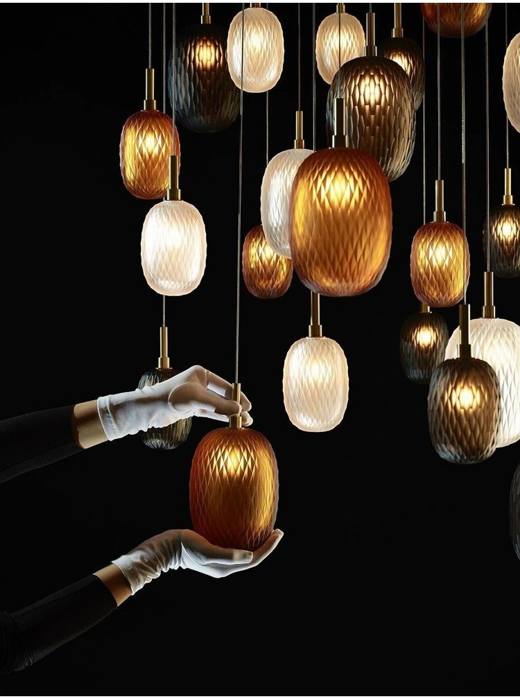 Chromatic Gem Drop Chandelier-Neutral Decor