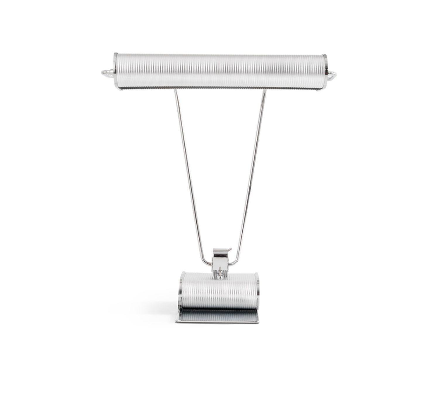 Chrome Coiled Wire Desk Lamp-Neutral Decor