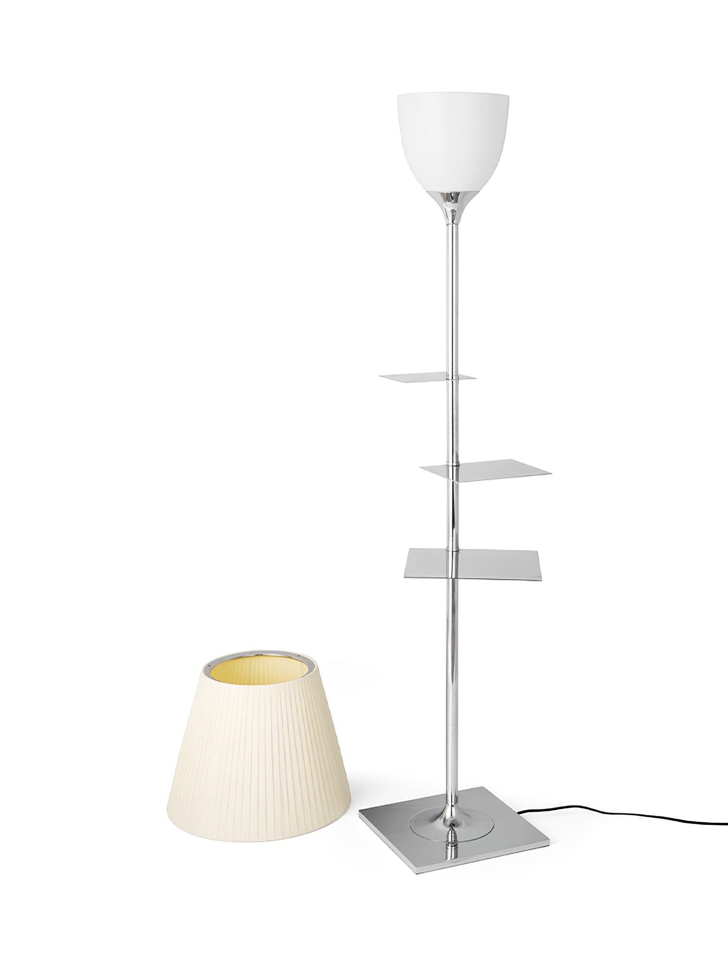 Wavlen Fabric Contemporary Table Floor Lamp-Neutral Decor