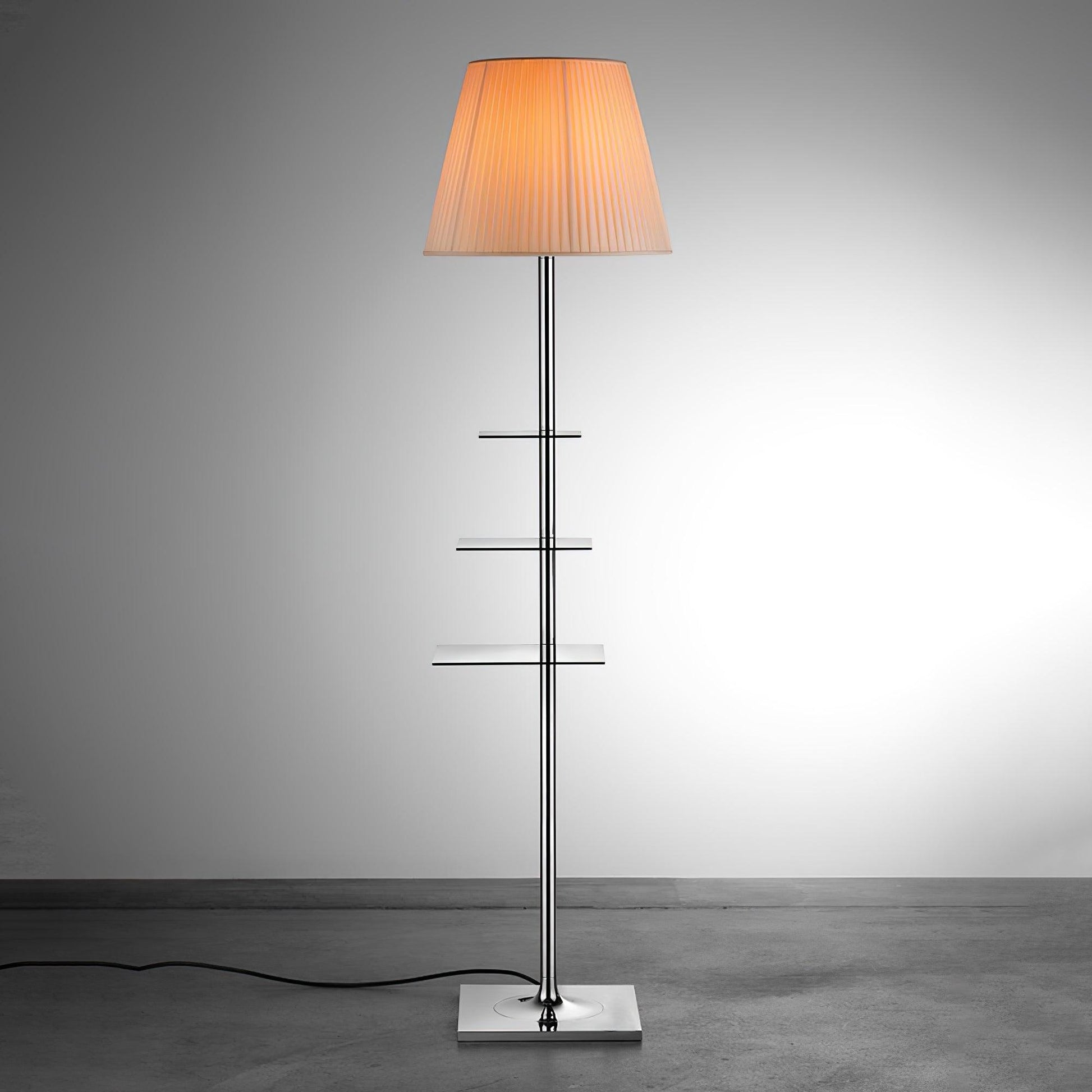 Wavlen Fabric Contemporary Table Floor Lamp-Neutral Decor