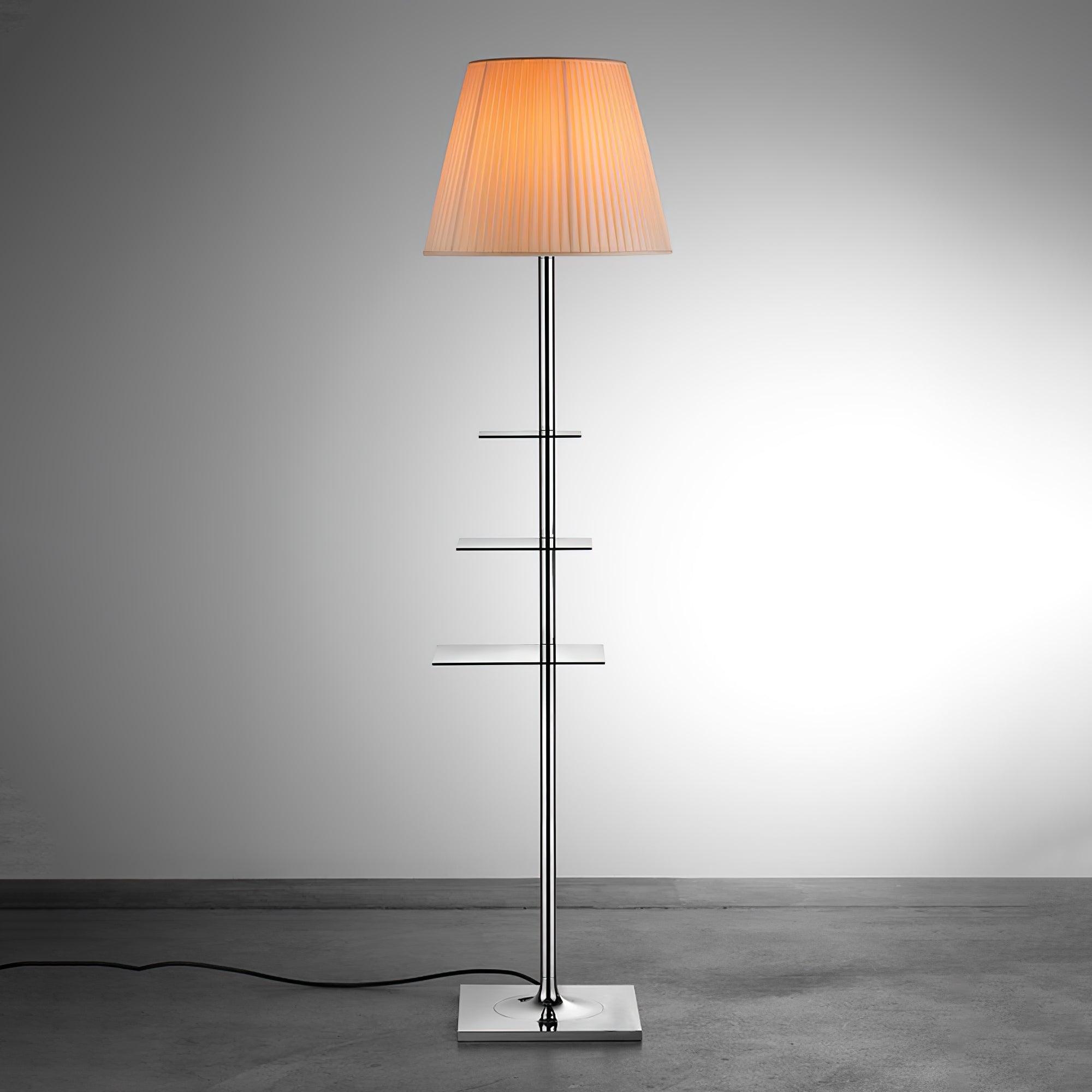 Wavlen Fabric Contemporary Table Floor Lamp-Neutral Decor