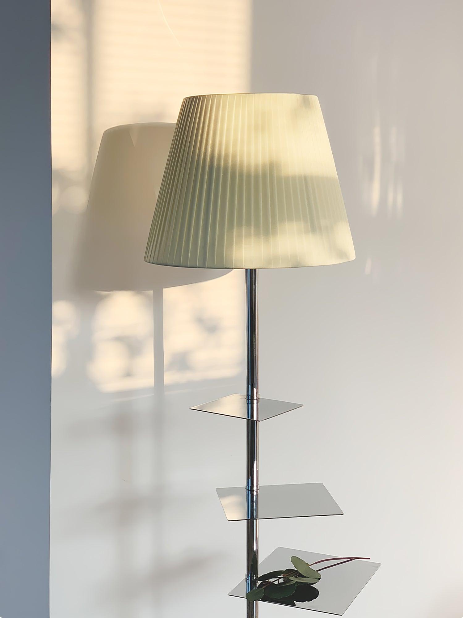 Wavlen Fabric Contemporary Table Floor Lamp-Neutral Decor