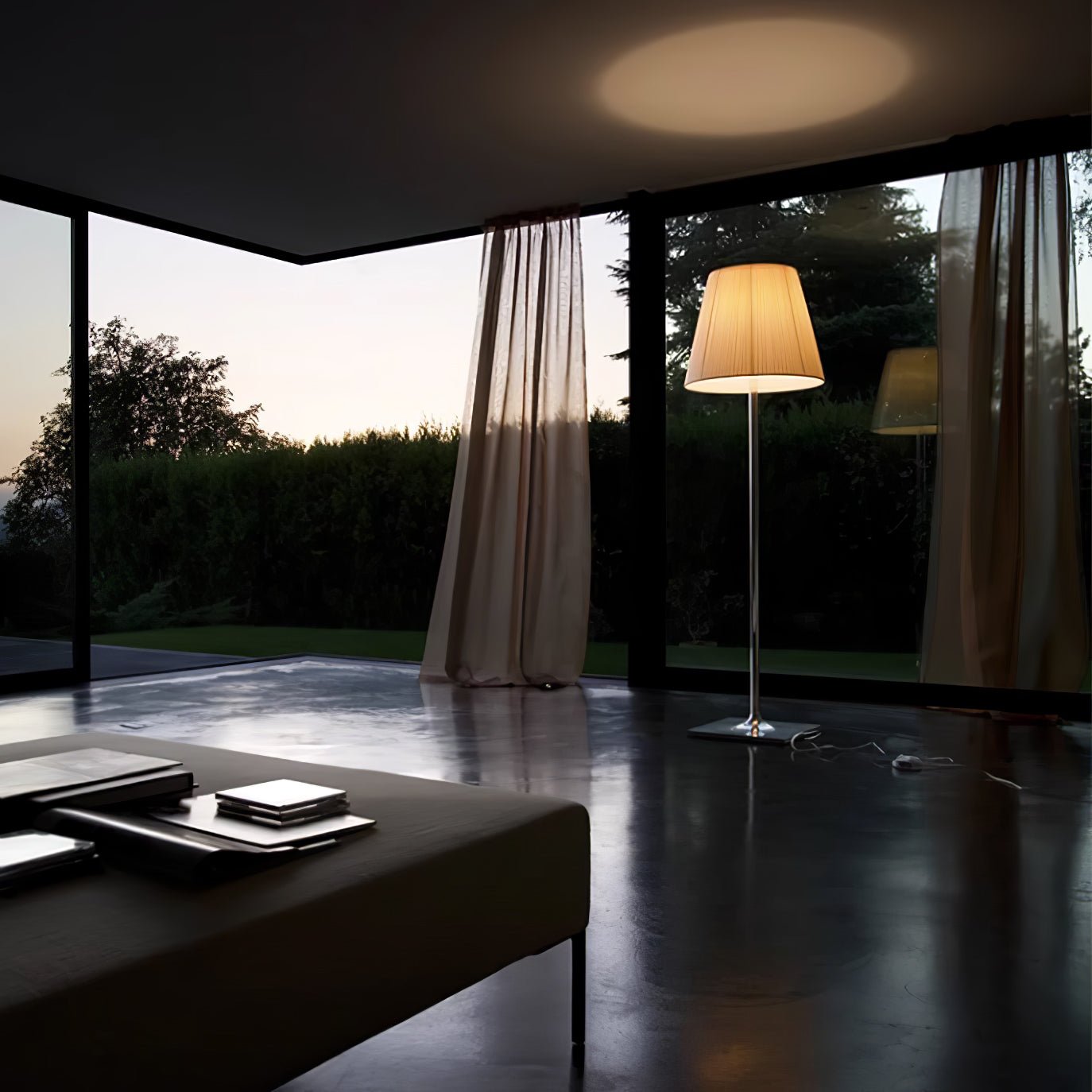 Garlan Modern Acrylic Floor Lamp-Neutral Decor