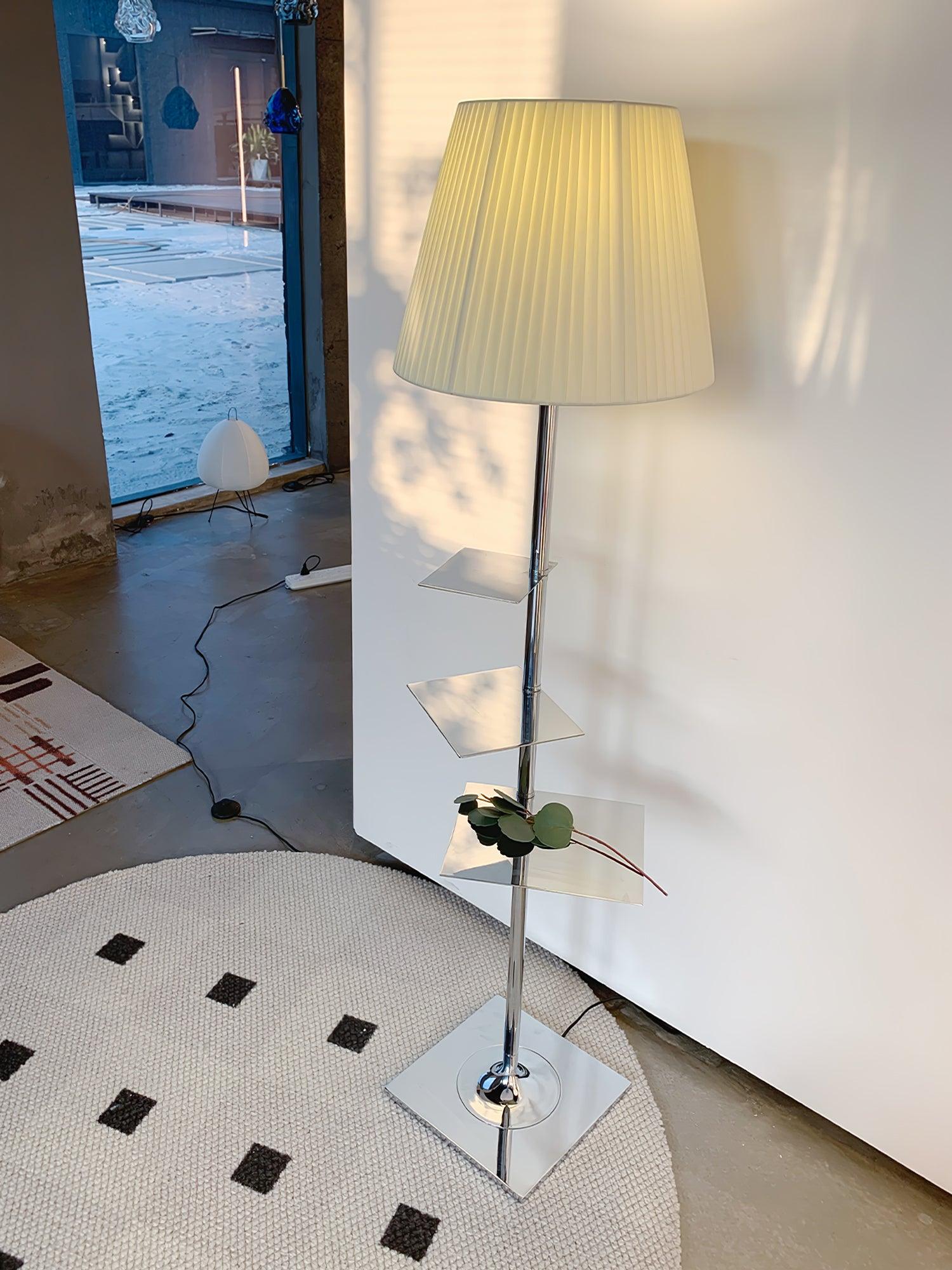 Wavlen Fabric Contemporary Table Floor Lamp-Neutral Decor