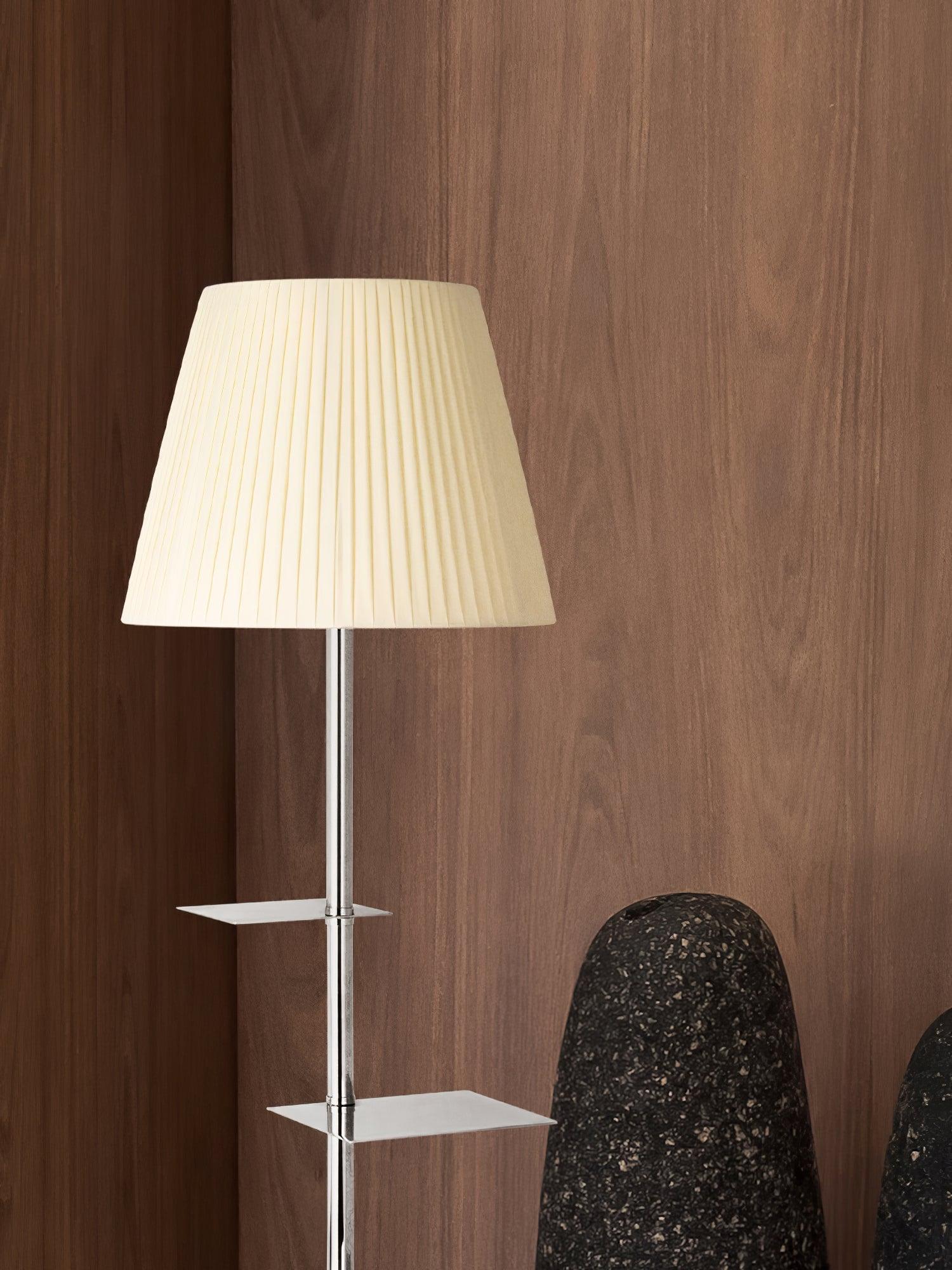 Wavlen Fabric Contemporary Table Floor Lamp-Neutral Decor