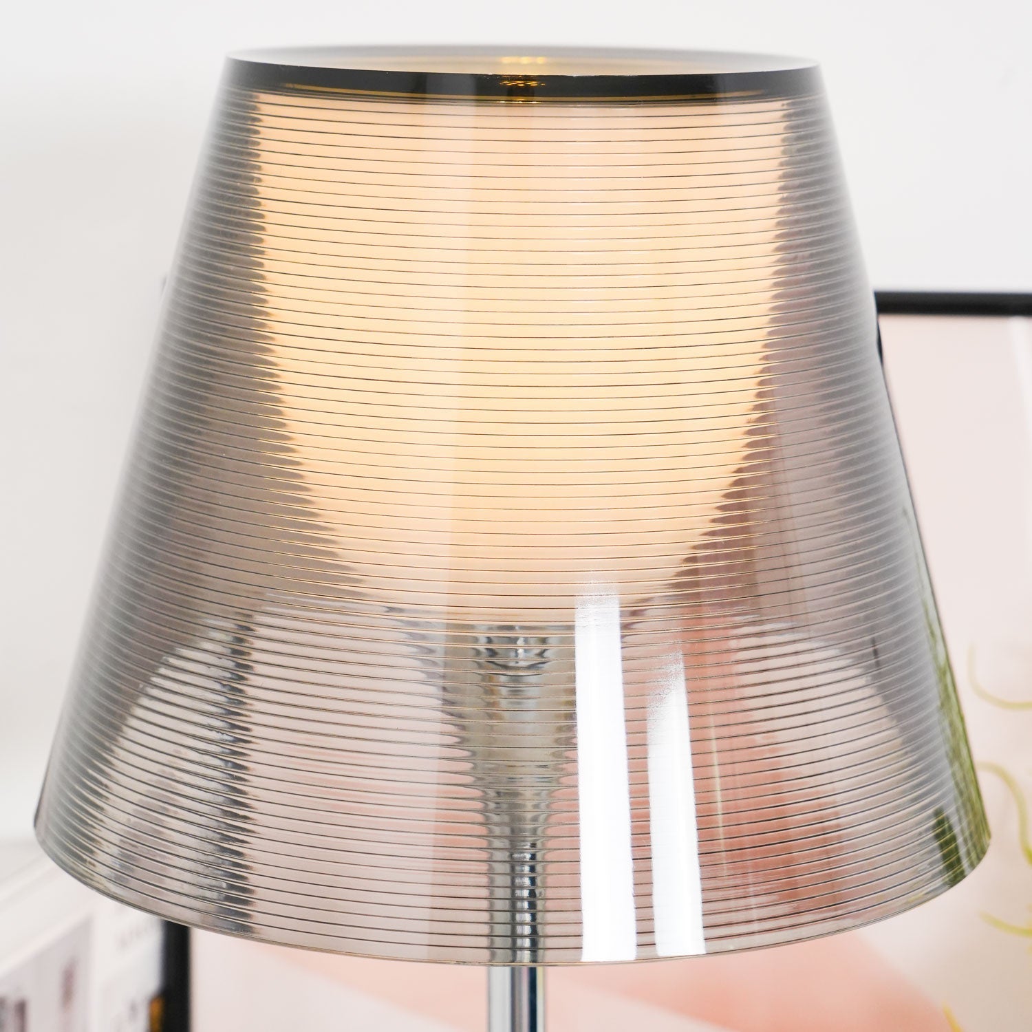 Bravon Plastic Table Lamp-Neutral Decor