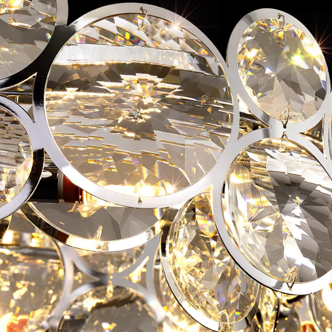 Cuthaiel Postmodern Luxury Round Chrome Crystal Chandelier-Neutral Decor