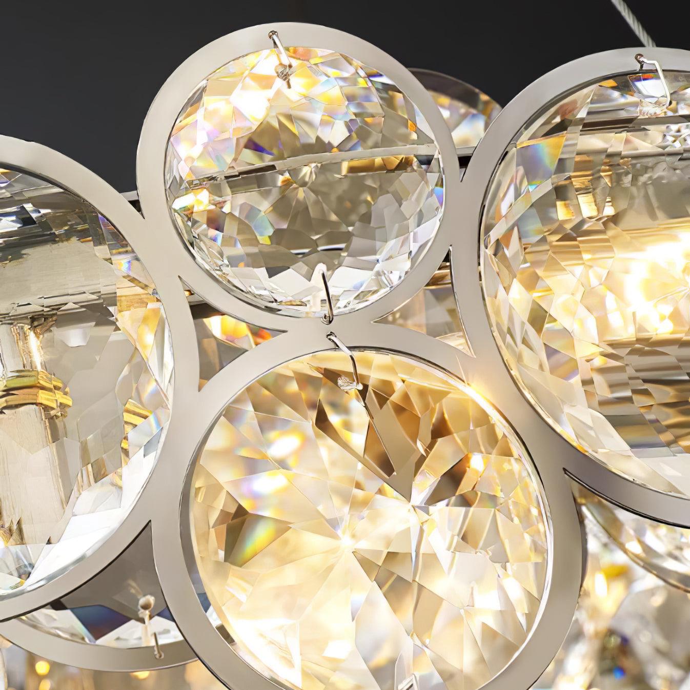 Cuthaiel Postmodern Luxury Round Chrome Crystal Chandelier-Neutral Decor