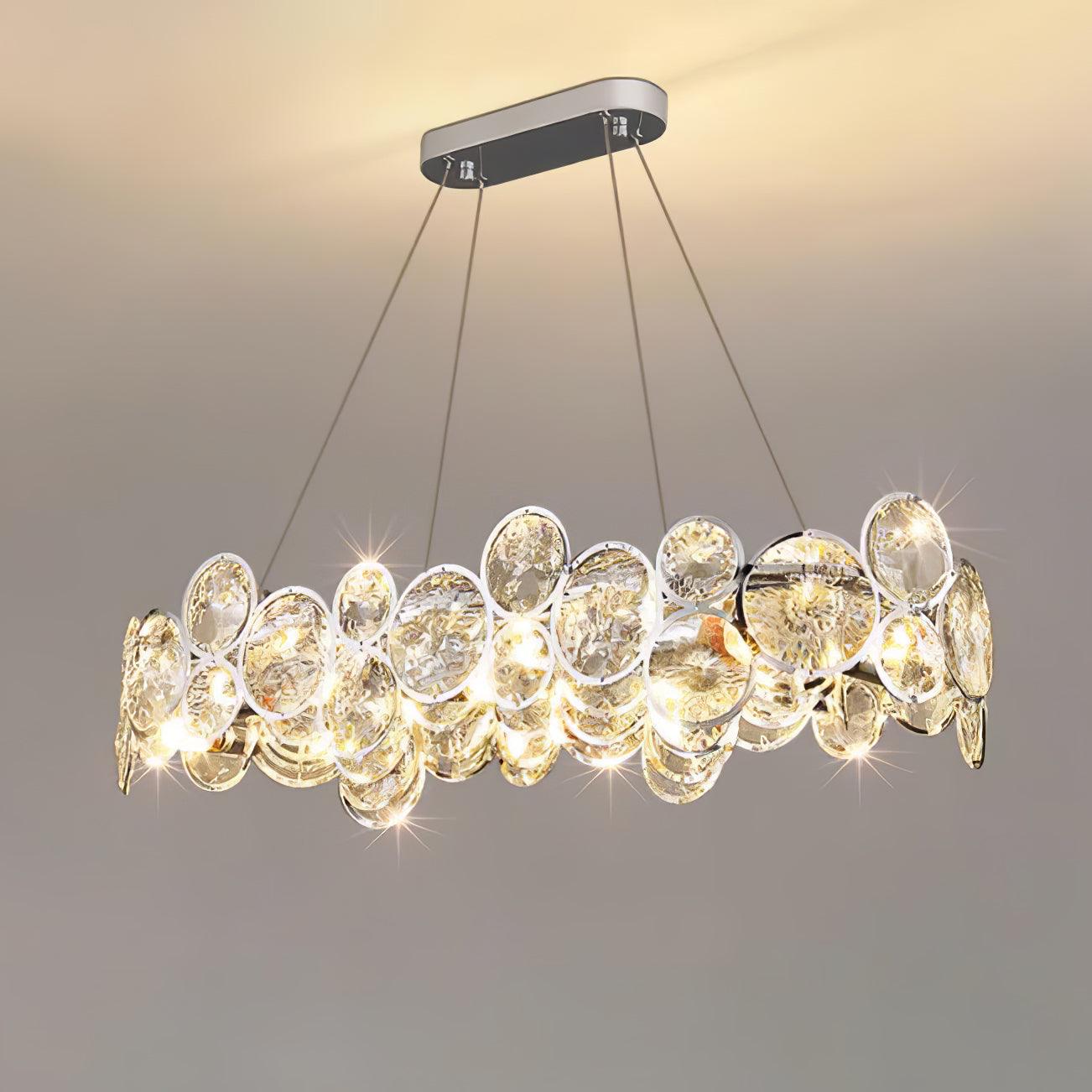 Cuthaiel Postmodern Luxury Round Chrome Crystal Chandelier-Neutral Decor