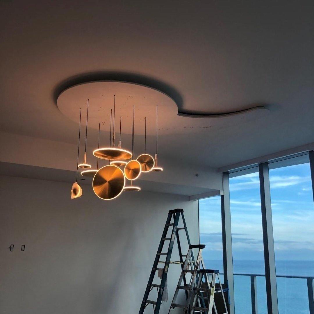 Uvenisra Modern Minimalist Dish Pendant Light-Neutral Decor