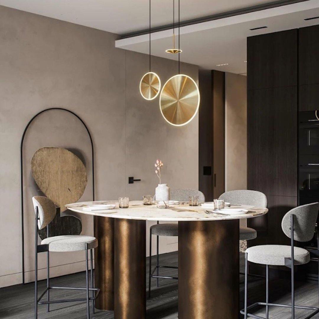 Uvenisra Modern Minimalist Dish Pendant Light-Neutral Decor
