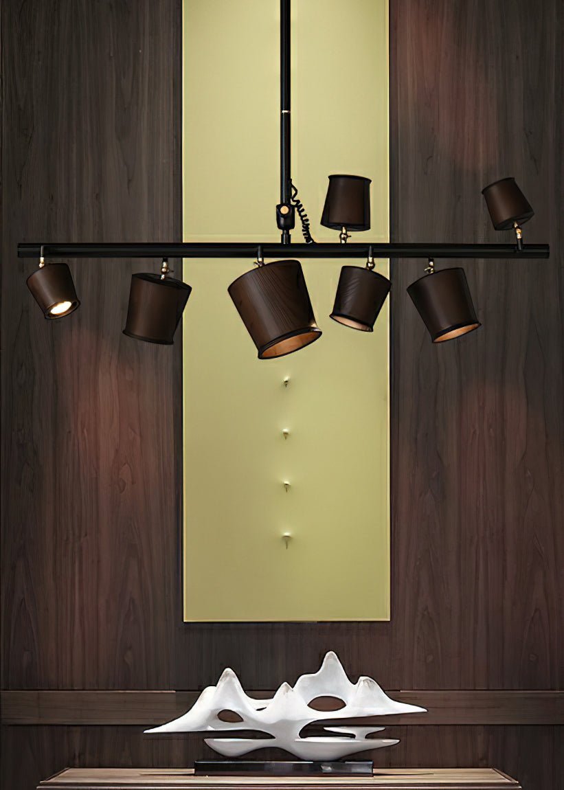 Avelira Rustic Wood Globe Linear Pendant Light-Neutral Decor