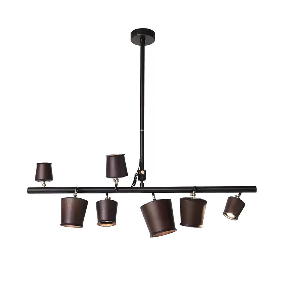 Avelira Rustic Wood Globe Linear Pendant Light-Neutral Decor