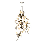 Cascading Blossom Chandelier in a grand foyer with high ceilings.