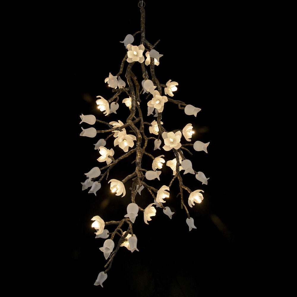 The intricate branching structure of the brass armature.
