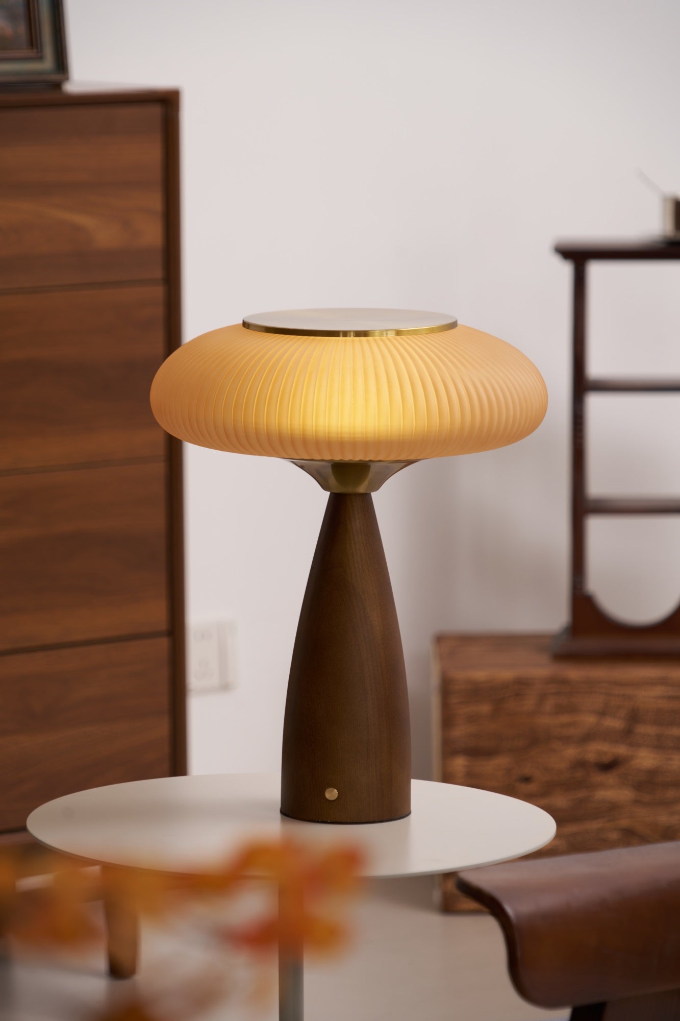 Ebonis Wood Scandinavian Table Lamp-Neutral Decor