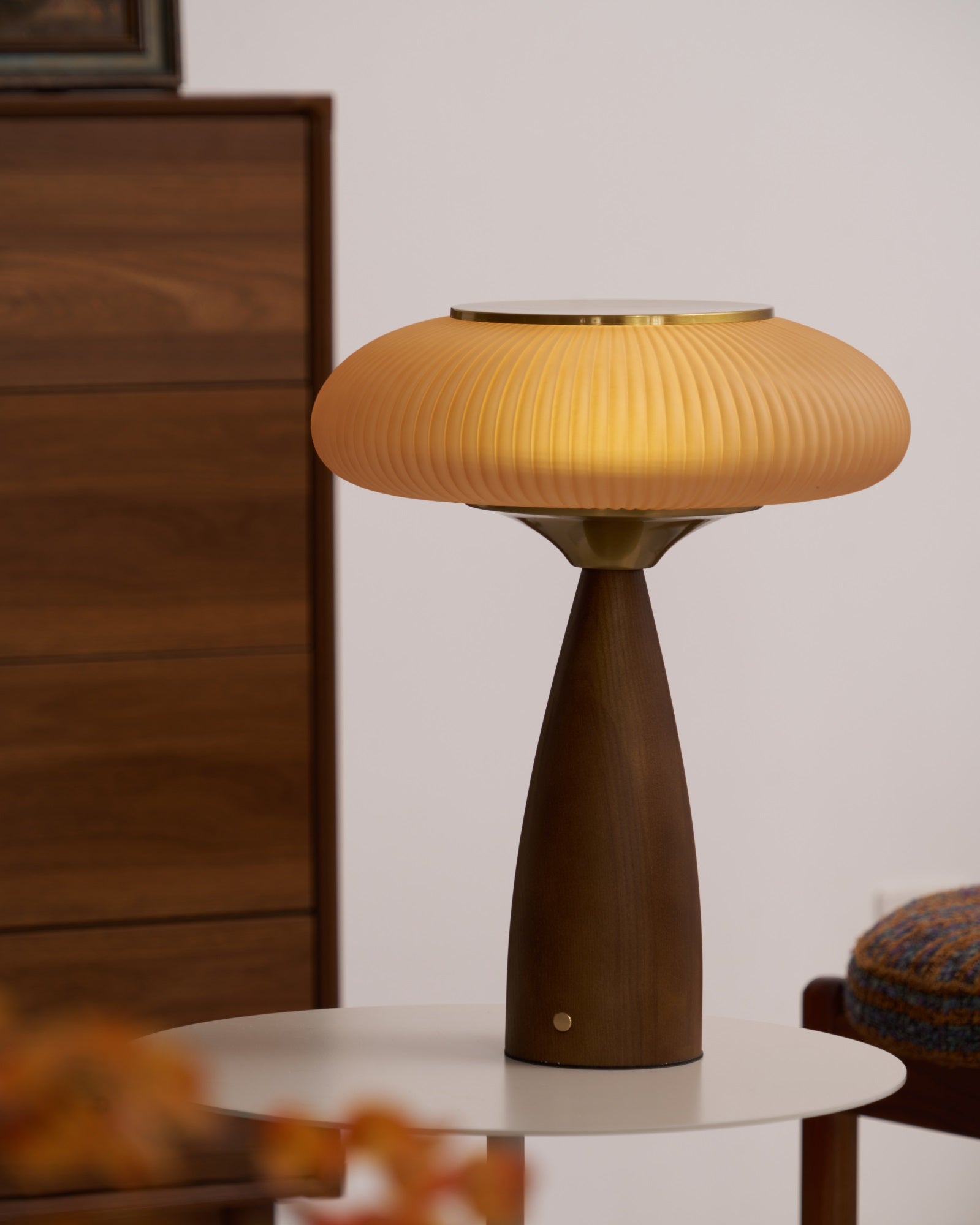 Ebonis Wood Scandinavian Table Lamp-Neutral Decor