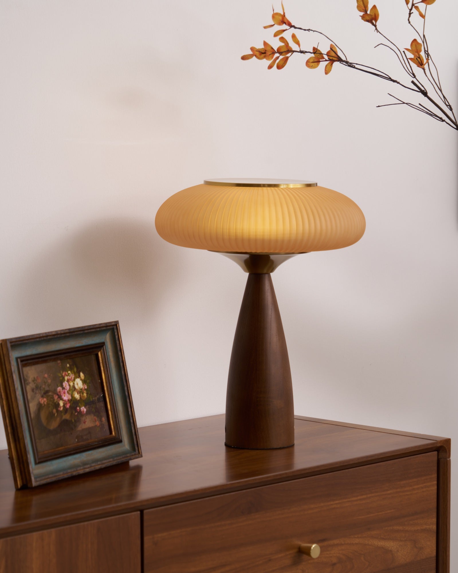 Ebonis Wood Scandinavian Table Lamp-Neutral Decor