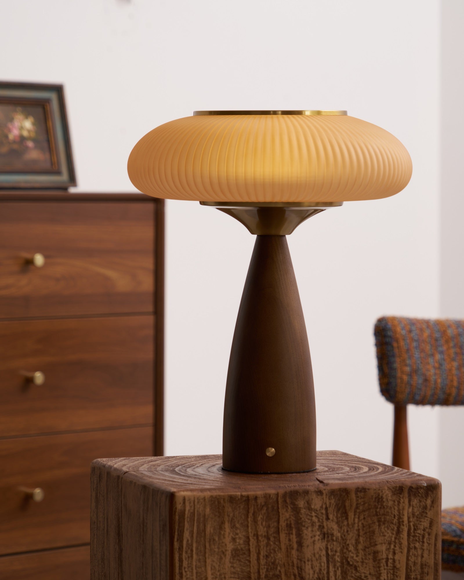 Ebonis Wood Scandinavian Table Lamp-Neutral Decor