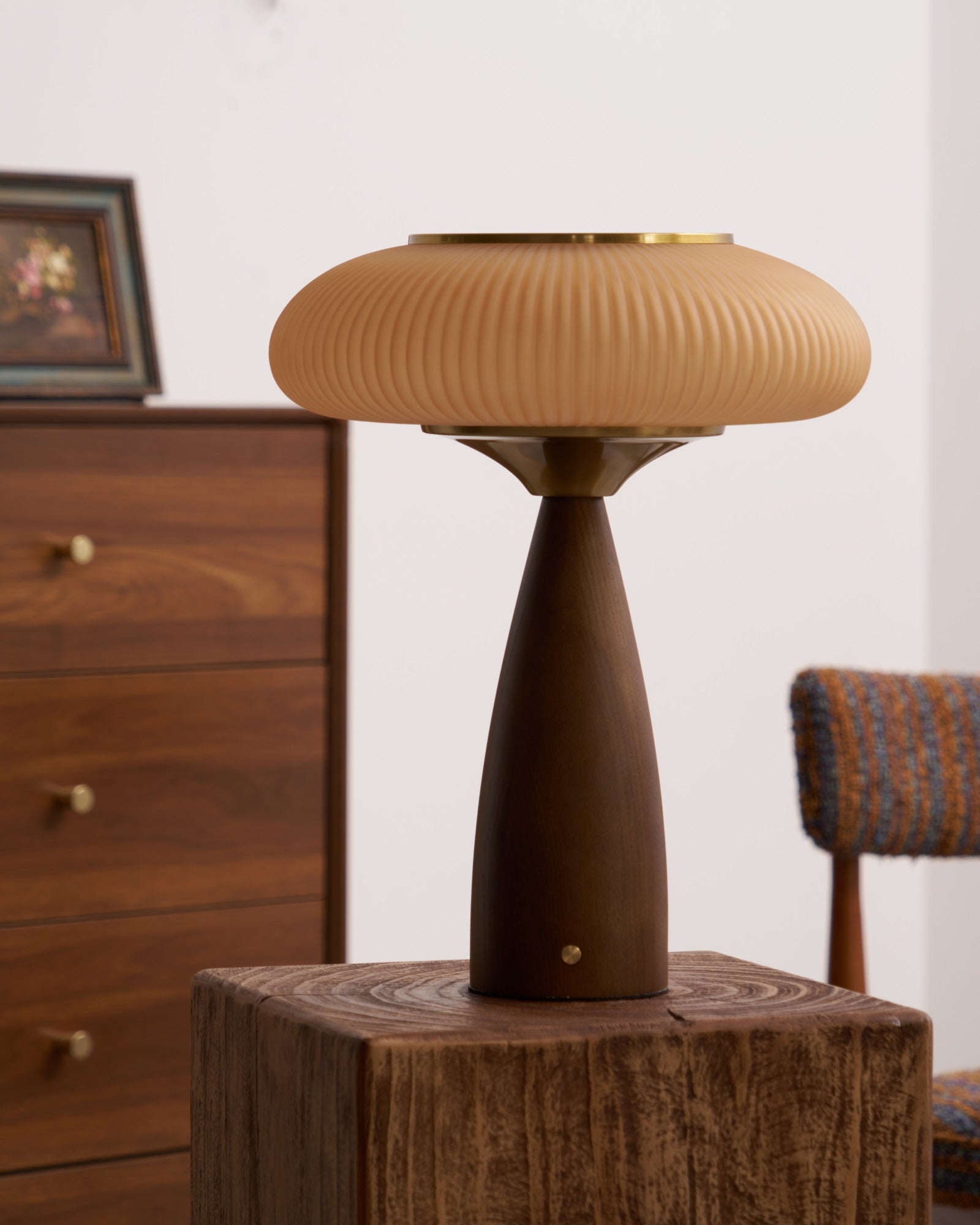 Ebonis Wood Scandinavian Table Lamp-Neutral Decor