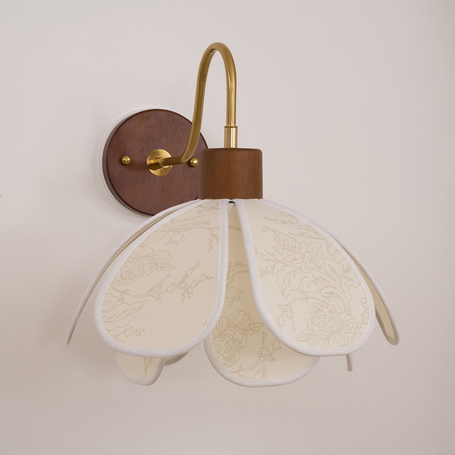 Florayne Vintage Floral Glass Wall Lamp