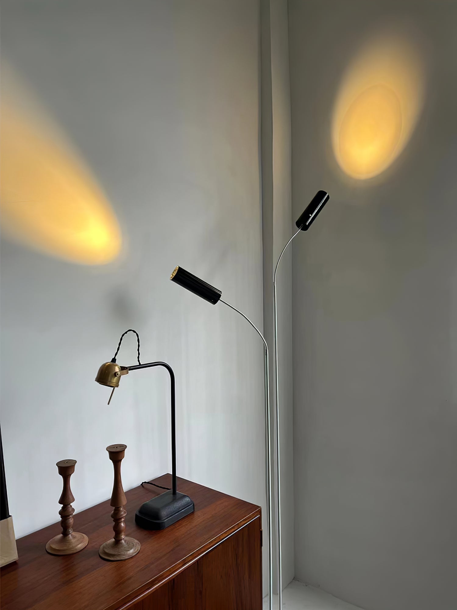 Telum Minimalist Black Floor Lamp-Neutral Decor