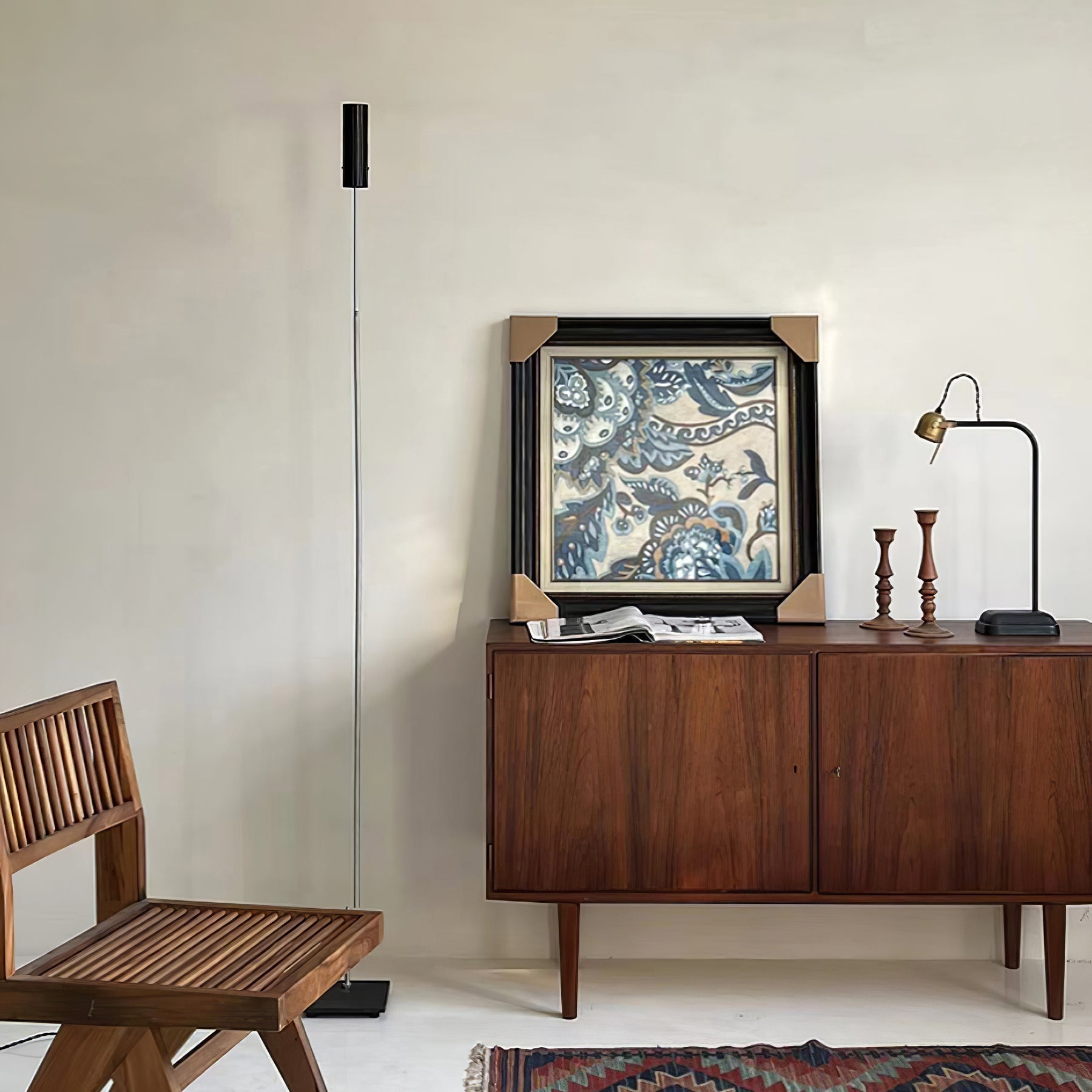 Telum Minimalist Black Floor Lamp-Neutral Decor