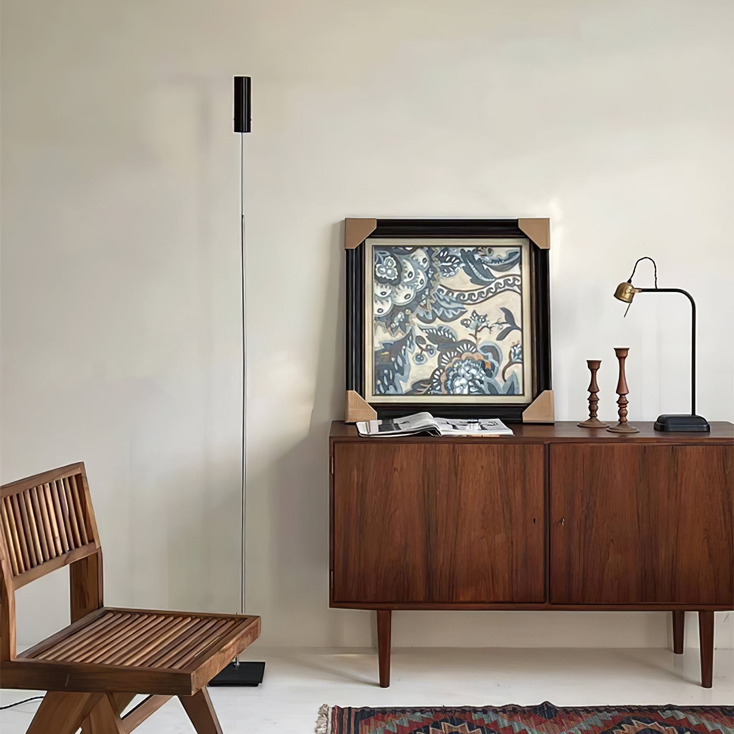 Telum Minimalist Black Floor Lamp-Neutral Decor