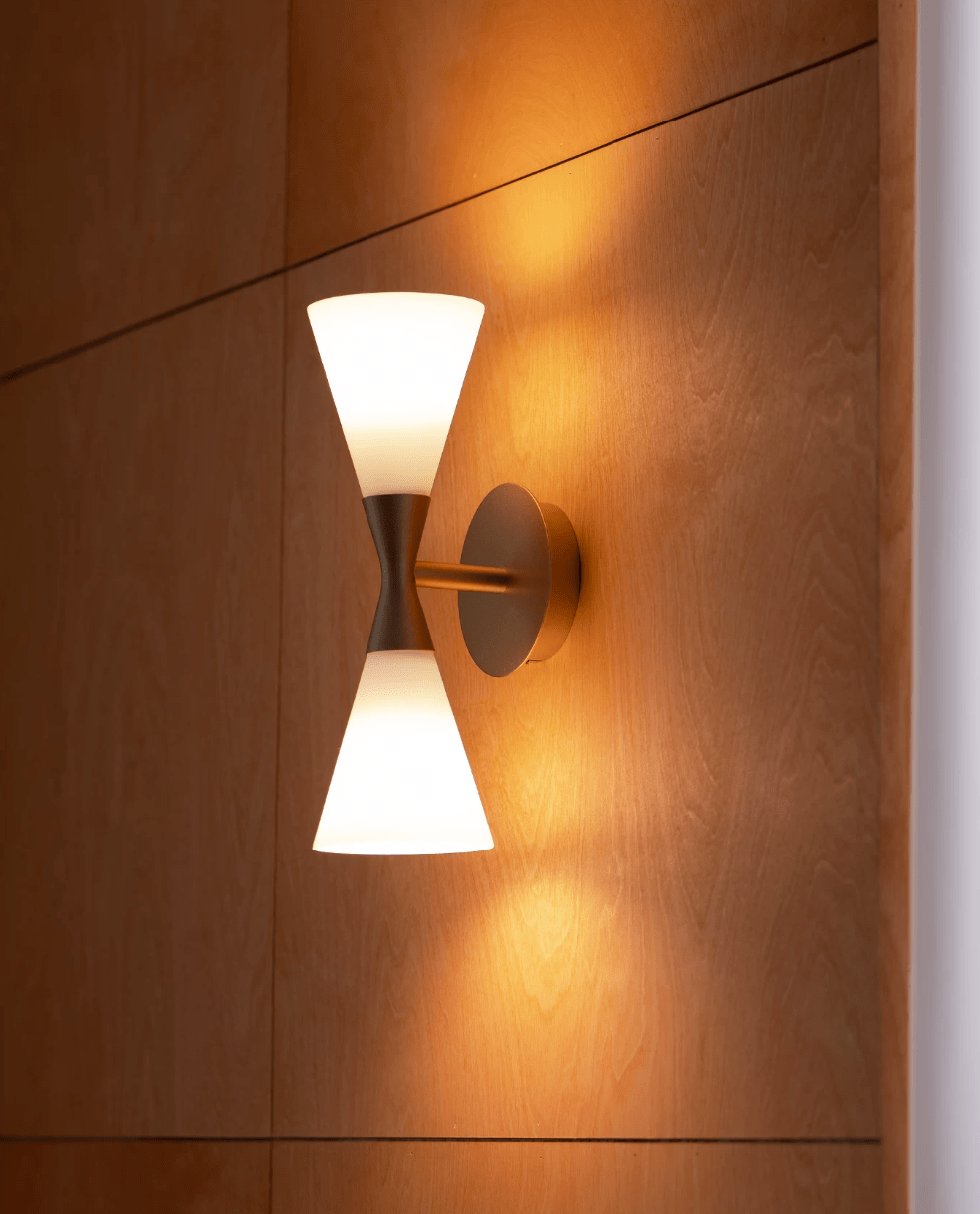 Cinch Double Cone Wall Sconce-Neutral Decor