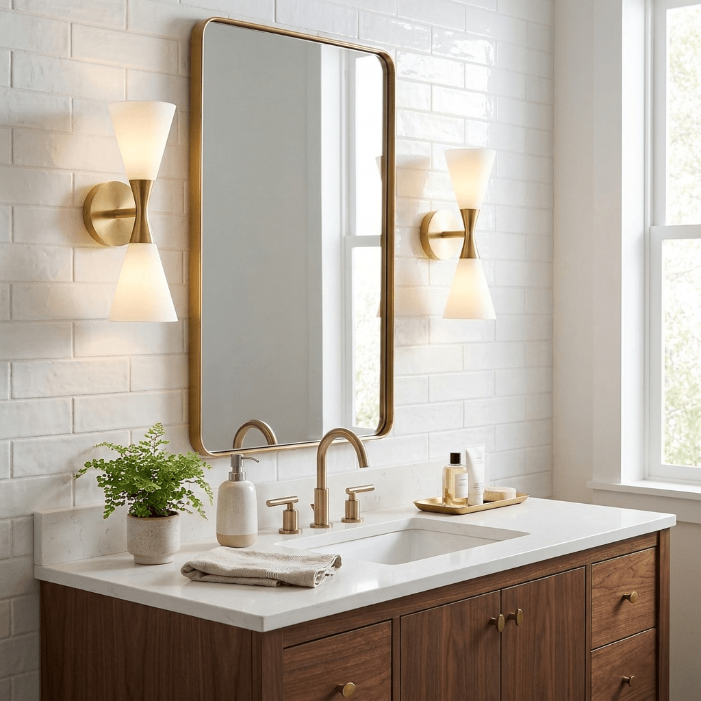 Cinch Double Cone Wall Sconce-Neutral Decor